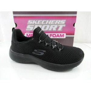 Women's Skechers Dynamight Memory Foam Lace Up Sneakers Comfort Black Size 7.5